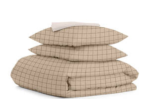 Полуторная постель с простыней на резинке BEIGE GEOMETRY CS7 Cosas Бежевый 160х220 см