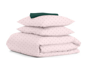 Полуторное постельное белье Mini Dots CS22 Cosas розовый 160х220 см