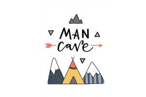 Постер в рамке Man Cave 30х40 см