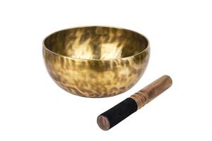 Тибетська співоча чаша Singing bowl Ручна холодна ковка 18,5/18,5/8,7 см Бронзовий (27407)