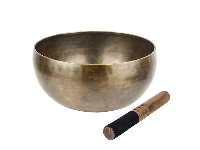 Тибетська співоча чаша Singing bowl Ручна холодна ковка 22,3/22,3/11,3 см Бронзовий (27409)