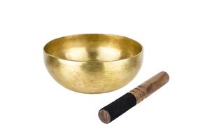 Тибетська співоча чаша Singing bowl Ручна холодна ковка 19,3/19,3/8 см Бронза матова (27400)