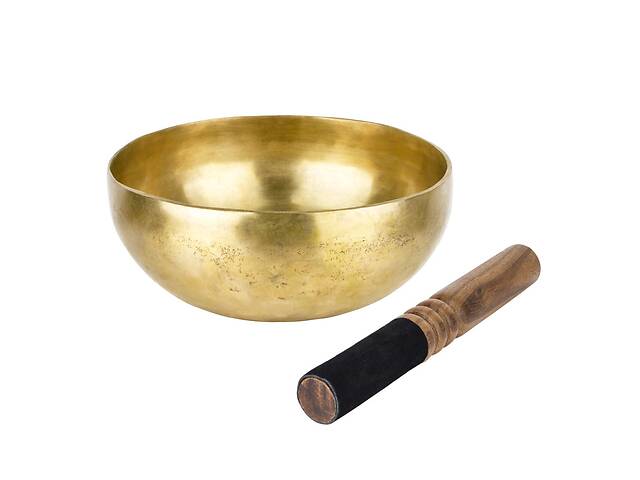 Тибетська співоча чаша Singing bowl Ручна холодна ковка 19,3/19,3/8 см Бронза матова (27400)
