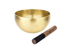 Тибетська співоча чаша Singing bowl Ручна холодна ковка 20,5/20,5/9,5 см Бронза матова (27402)