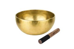 Тибетська співоча чаша Singing bowl Ручна холодна ковка 23,3/23,3/10,6 см Бронза матова (27405)