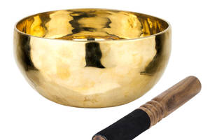 Поющая чаша Тибетская Singing bowl Ручная холодная ковка 17,7/17,7/9,4 см Бронза полированая (27394)