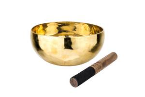 Співоча чаша Тибетська Singing bowl Ручна холодна ковка 21/21/9.6 см Бронза полірована (27397)