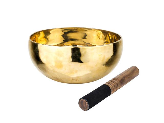 Співоча чаша Тибетська Singing bowl Ручна холодна ковка 21/21/9.6 см Бронза полірована (27397)