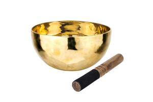 Співоча чаша Тибетська Singing bowl Ручна холодна ковка 23/23/10.5см Бронза полірована (27399)