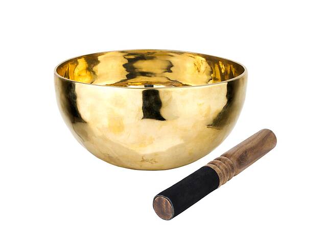 Поющая чаша Тибетская Singing bowl Ручная холодная ковка 23/23/10.5см Бронза полированная (27399)