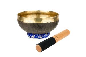 Співоча чаша Тибетська Singing bronze Ручна холодна ковка 25,2/25,2/11 см Антична Бронза (27389)