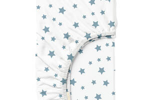 Простынь на резинке в детскую кроватку 60х120 см BLUE STARS CS1 Cosas Небесный