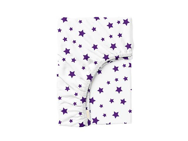 Простыня на резинке 160х200 см PURPLE STARS Cosas фиолетовый