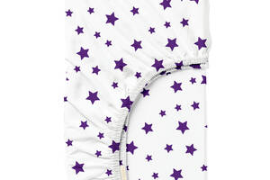 Простыня на резинке 180х200 см PURPLE STARS Cosas