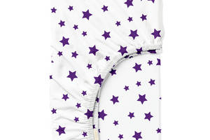 Простыня на резинке 80х160 см PURPLE STARS Cosas Фиолетовый