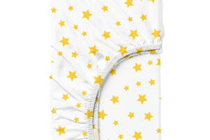 Простыня на резинке в детскую кроватку 60х120 см YELLOW STARS Cosas Золотистый