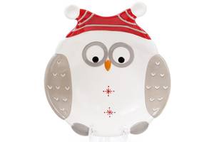 Пиала Bona ceramic Сова в шапке 550 мл белая сова в красном колпаке DP40673