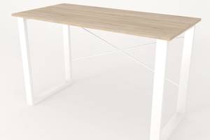 Письменный стол Ferrum-decor Драйв 750x1200x600 Белый металл ДСП Дуб Сонома 16 мм (DRA039)