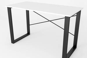 Письменный стол Ferrum-decor Драйв 750x1200x600 Черный металл ДСП Белый 16 мм (DRA022)