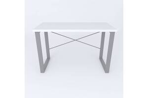 Письменный стол Ferrum-decor Драйв 750x1200x600 Серый металл ДСП Белый 32 мм (DRA155)
