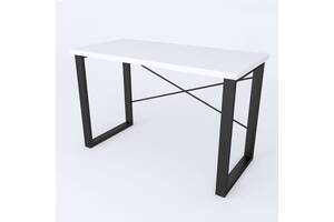 Письменный стол Ferrum-decor Драйв 750x1400x600 Черный металл ДСП Белый 32 мм (DRA169)