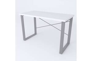 Письменный стол Ferrum-decor Драйв 750x1400x600 Серый металл ДСП Белый 32 мм (DRA176)