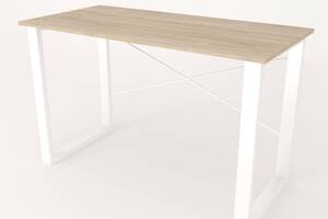 Письменный стол Ferrum-decor Драйв 750x1400x700 Белый металл ДСП Дуб Сонома 16 мм (DRA123)