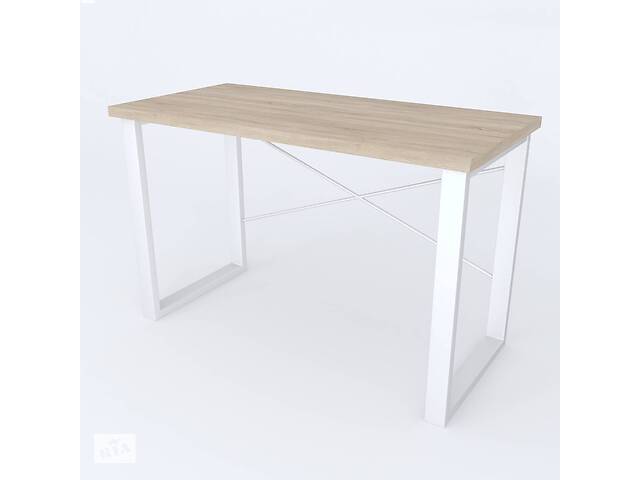 Письменный стол Ferrum-decor Драйв 750x1400x700 Белый металл ДСП Дуб Сонома 32 мм (DRA249)