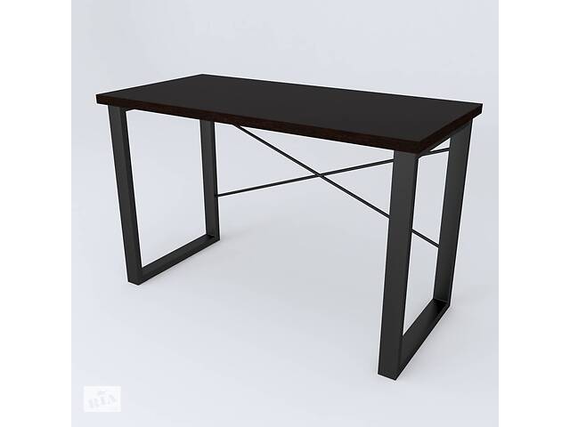 Письмовий стіл Ferrum-decor Драйв 750x1400x700 Чорний метал ДСП Венге Магія 32 мм (DRA234)