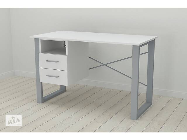 Письменный стол с ящиками Ferrum-decor Оскар 750x1200x700 металл Серый ДСП Белое 16 мм (OSK0057)