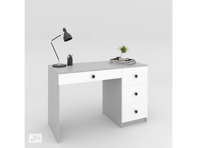 Письмовий стіл Comod 1200х500х750 мм Сірий / Білий