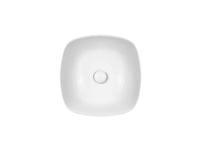 Раковина-чаша Qtap Kolibri 400х400х140 White з донним клапаном QT10117040TW