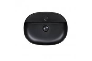 Раковина подвесная моноблок Qtap Scorpio Matt Black QT142202MBMB SD00046264