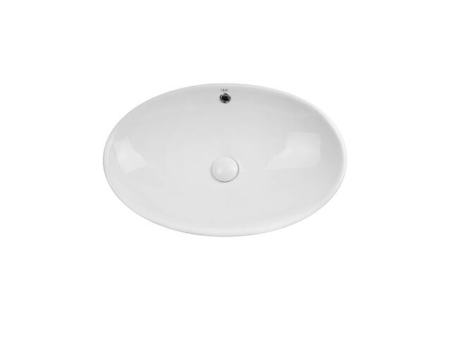 Раковина-чаша Qtap Dove 625х415х150 White з донним клапаном QT06113077W