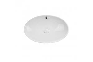 Раковина-чаша Qtap Dove 625х415х150 White з донним клапаном QT06113077W