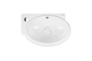 Раковина Qtap Leo 430x290x140 White з донним клапаном QT11115011LW