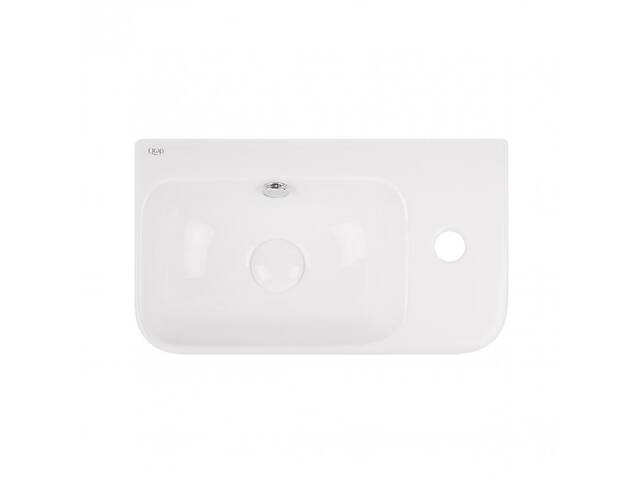 Раковина Qtap Tern 450х260х155 White з донним клапаном QT17115117RW