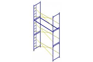 Рамные леса облегченные, комплект 6х3х0.7м с ригелями
