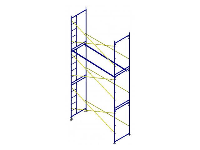 Рамные леса облегченные, комплект 6х3х0.7м с ригелями
