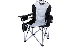 Розкладне крісло KingCamp Deluxe Hard Arms Chair Чорний (1026-KC3888 BLACK/MID GRE)