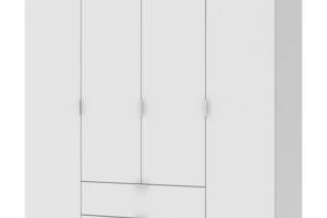 Распашной шкаф для одежды Doros Гелар Белый 4 ДСП 155х49,5х203,4 (42001022)