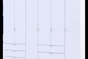 Распашной шкаф для одежды Doros Гелар комплект Белый 2+4 ДСП 232,5х49,5х203,4 (42002124)