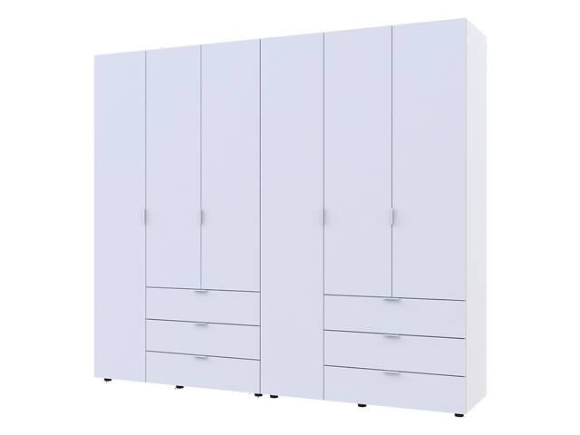 Распашной шкаф для одежды Doros Гелар комплект Белый 3+3 ДСП 232,4х49,5х203,4 (42002119)
