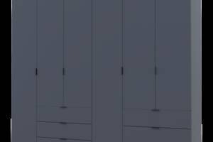 Распашной шкаф для одежды Гелар комплект Doros Графит 3+3 двери ДСП 232,4х49,5х203,4 (42002126)