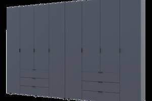 Распашной шкаф для одежды Гелар комплект Doros цвет Графит 4+4 двери ДСП 310х49,5х203,4 (42002130)