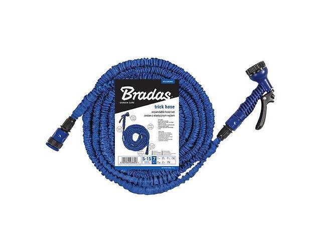 Растягивающийся шланг (комплект) TRICK HOSE 15-45м – синий пакет Bradas