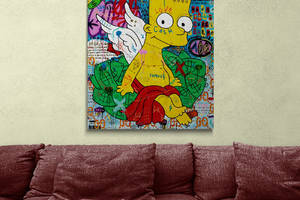 Репродукция картины Барт Симпсон HolstPrint RK0244 размер 60 x 90 см