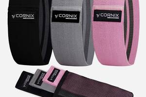 Резинки для фітнесу та спорту із тканини Cornix Hip Band набір 3 шт XR-0050 Купи уже сегодня!