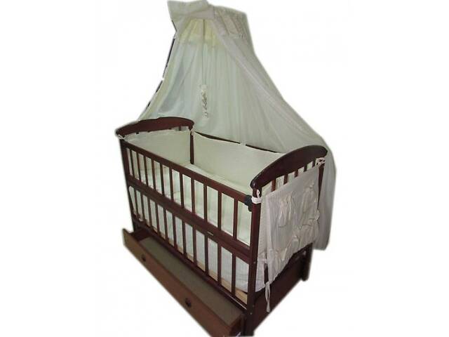 Розпродаж нових ліжечок від виробника! Комплект: ліжечко маятник, матрац кокос, постіль 9 елементів