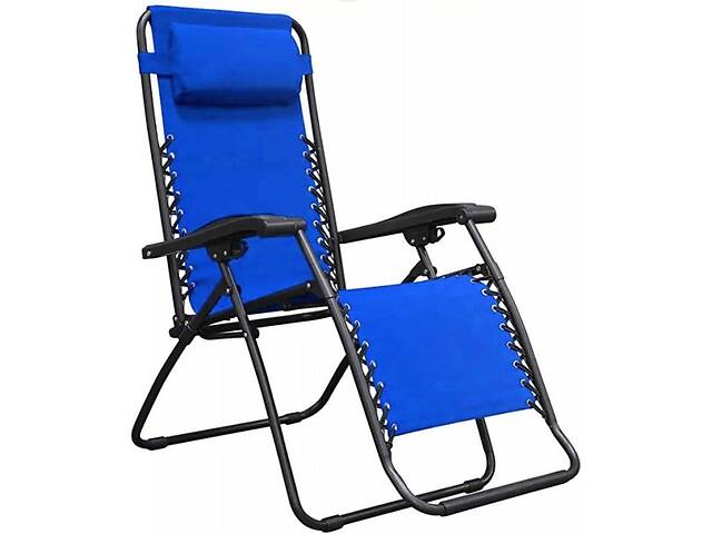 Садовое кресло Шезлонг до 120 кг Bonro СПА-167A синий